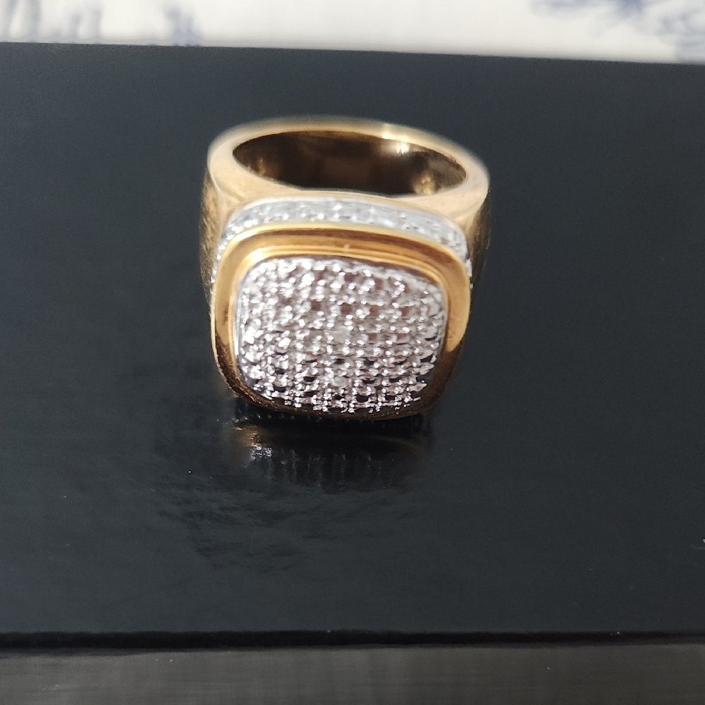 Gold-Plated Sterling Silver Statement Ring - image 2